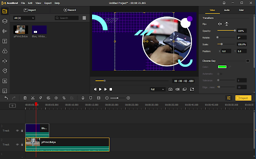 simple video editing software such as TunesKit AceMovi Video Edito
